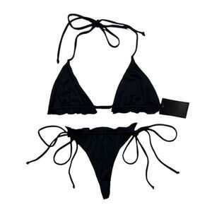 Frederick's of Hollywood Avalon Two Piece Bikini Black Size Small/Medium